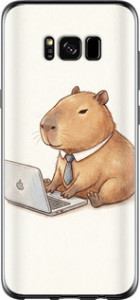 Чехол Funny Capybara CEO Working для Samsung Galaxy S8