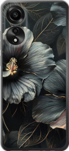 Чехол Черные цветы для Oppo A78 4G