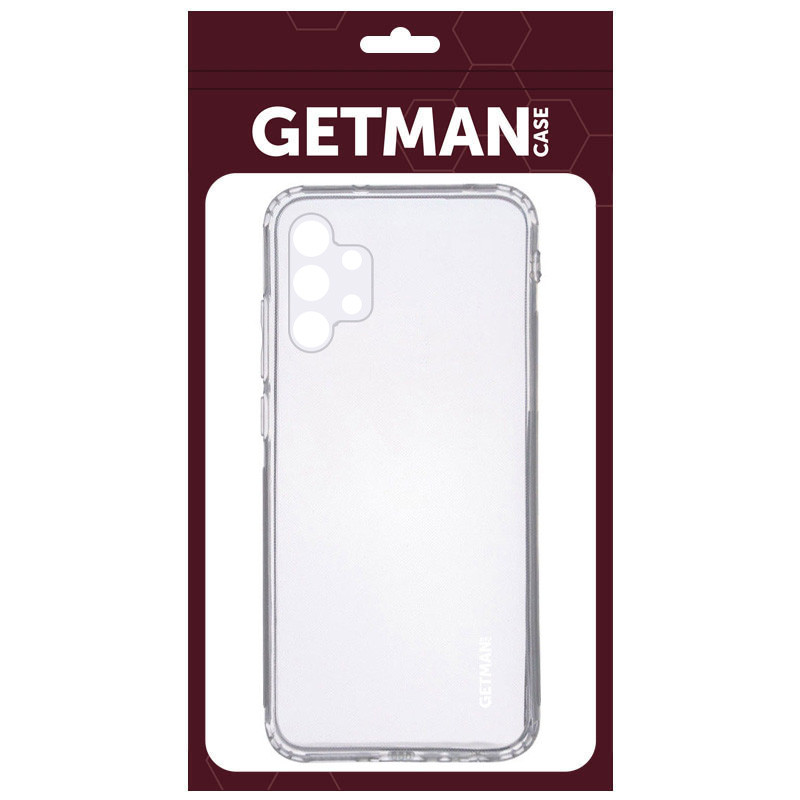 Фото TPU чохол GETMAN Clear 1,0 mm на Samsung Galaxy A32 5G (Прозорий) на vchehle.ua