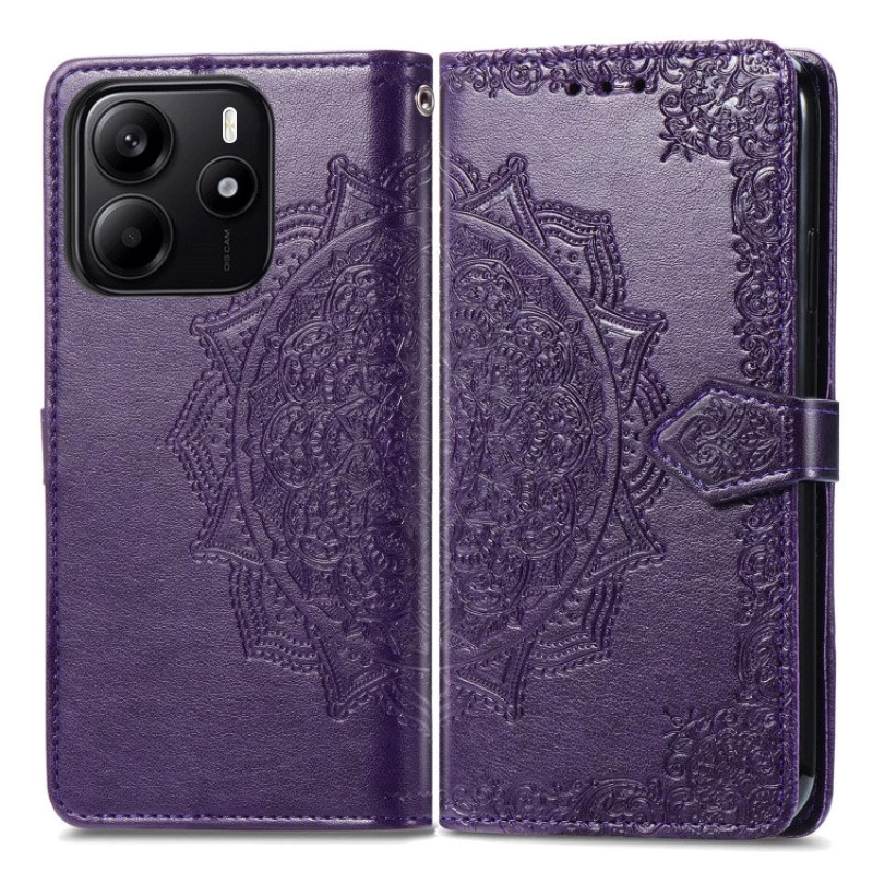 Кожаный чехол-книжка Art Case с визитницей для Xiaomi Redmi Note 14 4G (Europe version) (Фиолетовый) в магазине vchehle.ua