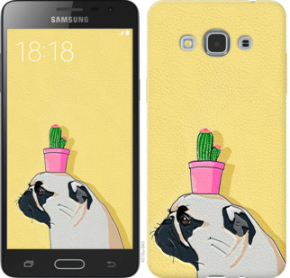 

Чехол Мопс с кактусом для Samsung Galaxy J3 Pro 795425