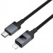 Дата кабель Hoco X118 Generic with display Type-C to Lightning 27W (1m) (Black) в магазині vchehle.ua