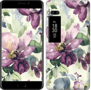 Чехол Цветы акварелью для Meizu Pro 7 Plus
