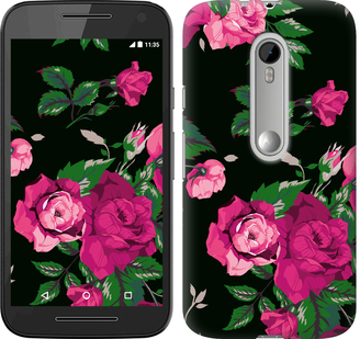 

Чохол Троянди на чорному тлі на Motorola Moto G3 547141