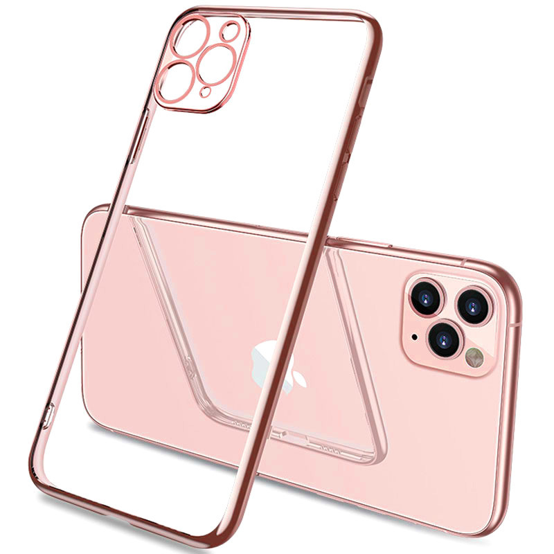 

Прозрачный силиконовый чехол с глянцевой окантовкой Full Camera для Apple iPhone 11 Pro (5.8") (Rose Gold) 1096417