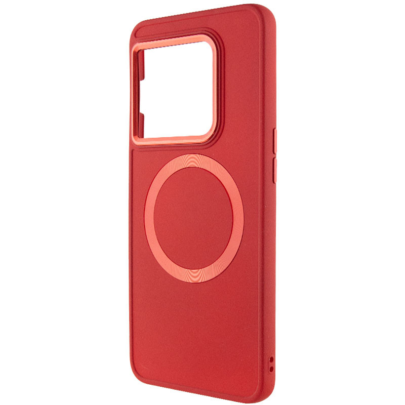Фото TPU чохол Bonbon Metal Style with Magnetic safe на OnePlus 10 Pro (Червоний / Red) в маназині vchehle.ua