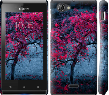 

Чехол Дерево с яркими листьями для Sony Xperia J ST26i 736394