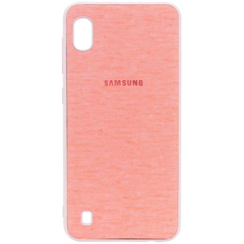 

TPU чехол Textile Logo для Samsung Galaxy A10 (A105F) (Рожевий) 877109
