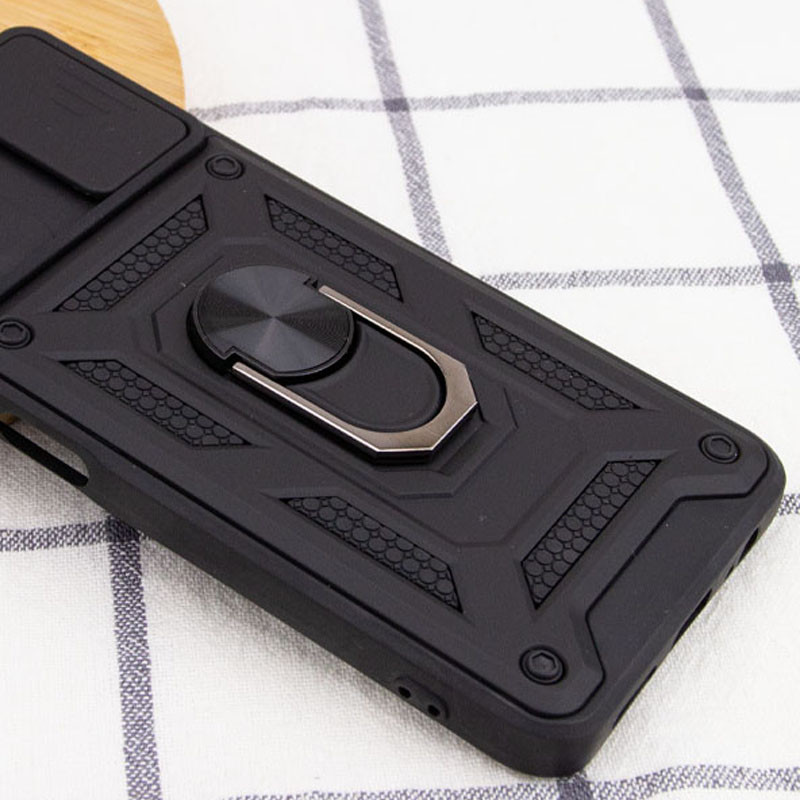 Ударостійкий чохол Camshield Serge Ring на Xiaomi Redmi Note 10 5G / Poco M3 Pro (Чорний) в магазині vchehle.ua