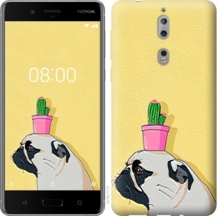 

Чехол Мопс с кактусом для Nokia 8 795903