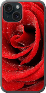 Чехол Красная роза для iPhone 15