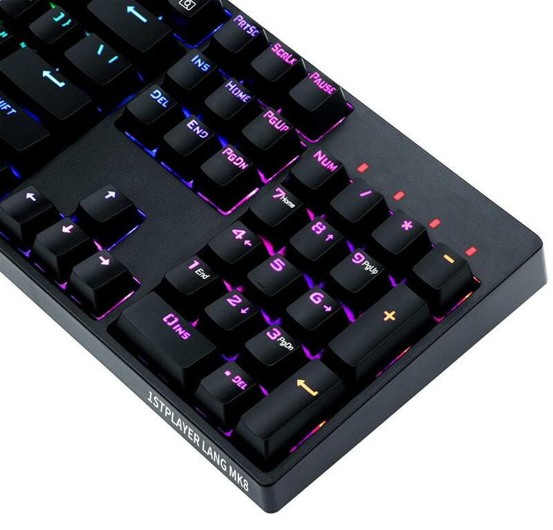 Заказать Игровая клавиатура 1stPlayer MK8 Titan Gateron Blue Switch USB (Black) на vchehle.ua