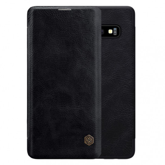 

Кожаный чехол (книжка) Nillkin Qin Series для Samsung Galaxy S10 (Черный) 685531