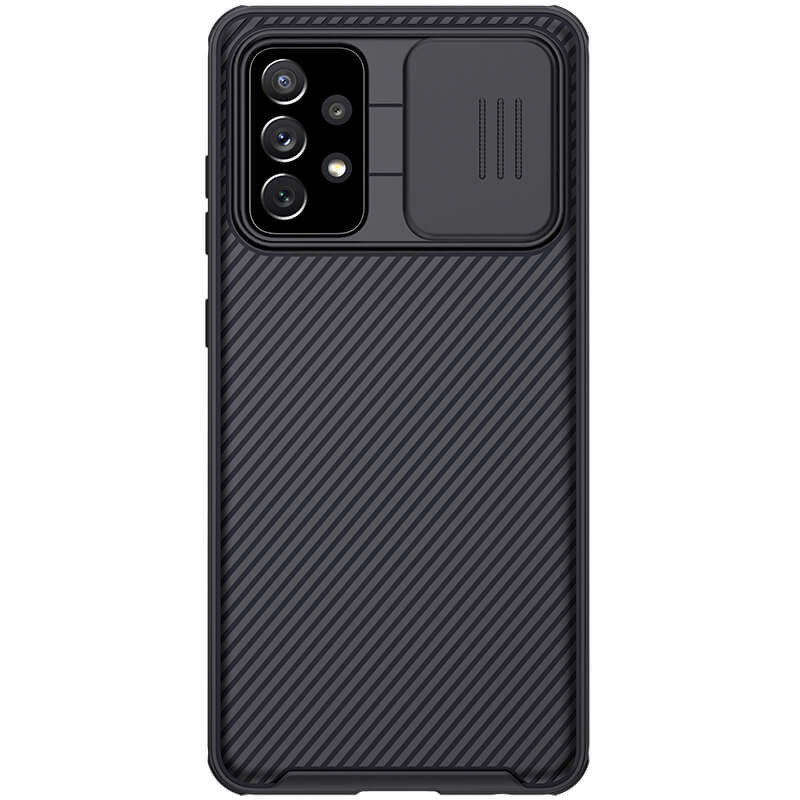 Карбонова накладка Nillkin Camshield (шторка на камеру) на Samsung Galaxy A72 4G / A72 5G (Чорний / Black)