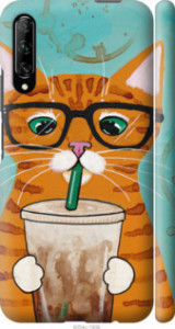 Чехол Зеленоглазый кот в очках для Huawei P Smart Pro