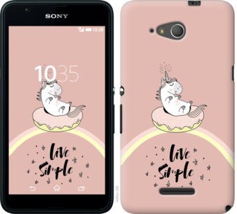

Чехол Единорожка в пончике для Sony Xperia E4g 719393