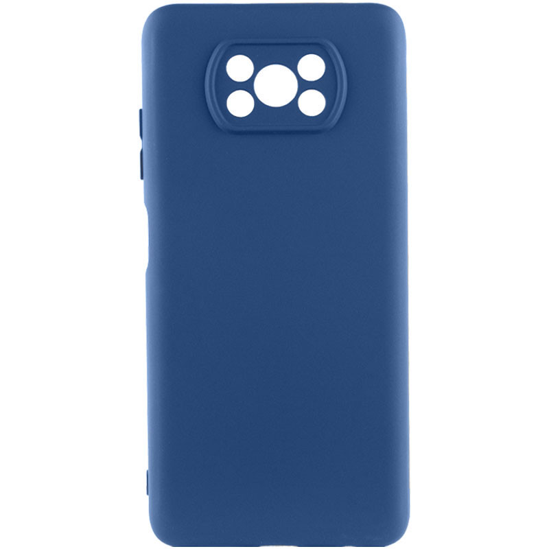 Чехол Silicone Cover Lakshmi Full Camera (A) для Xiaomi Poco X3 NFC / Poco X3 Pro (Синий / Navy Blue)