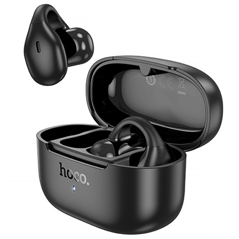Фото Бездротові TWS навушники Hoco EA9 Clear sound clip-on (Black) в маназині vchehle.ua