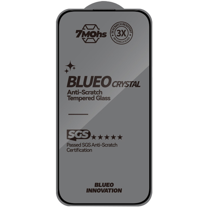 Фото Защитное 2.5D стекло Blueo Crystal Anti-Scratch для Apple iPhone 17 / 17 Pro (6.3") (Черный) на vchehle.ua