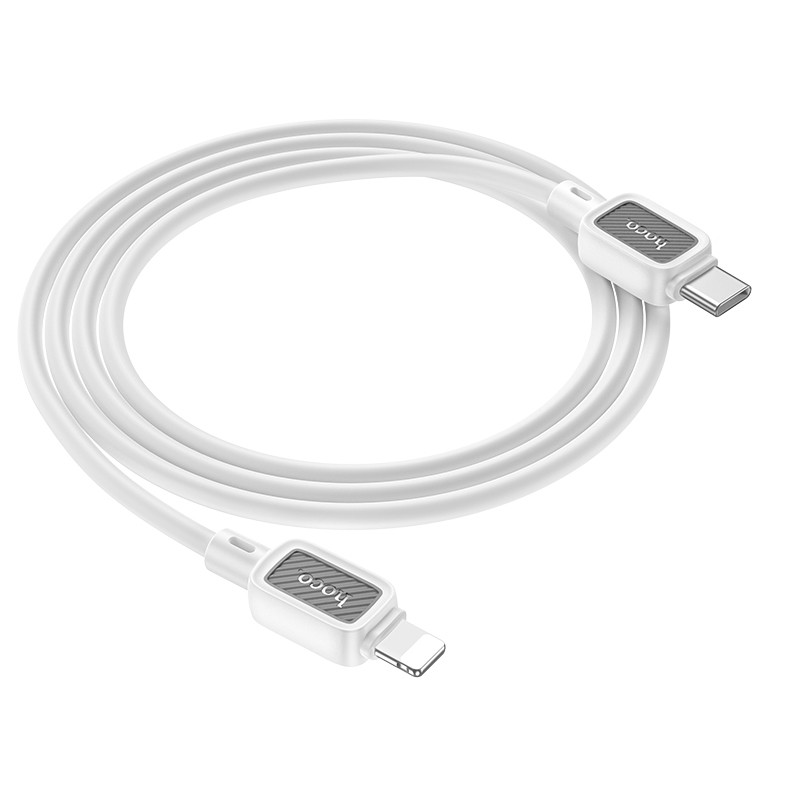 Фото Дата кабель Hoco X108 Benefit 27W Type-C to Lightning (1m) (White) на vchehle.ua