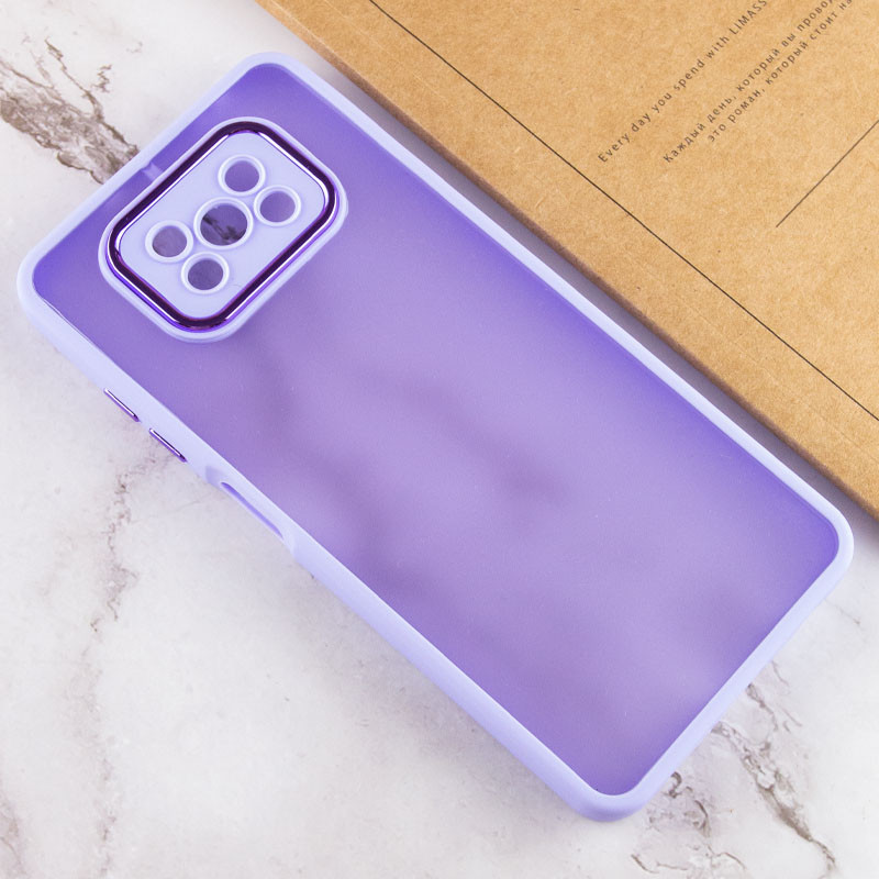 TPU+PC чехол Accent для Xiaomi Poco X3 NFC / Poco X3 Pro (White / Purple) в магазине vchehle.ua