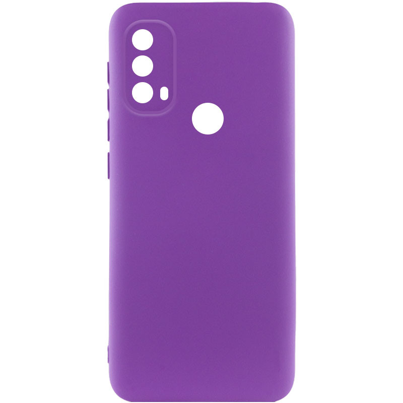 Чохол Silicone Cover Lakshmi Full Camera (A) на Motorola Moto E40 (Фіолетовий / Purple)