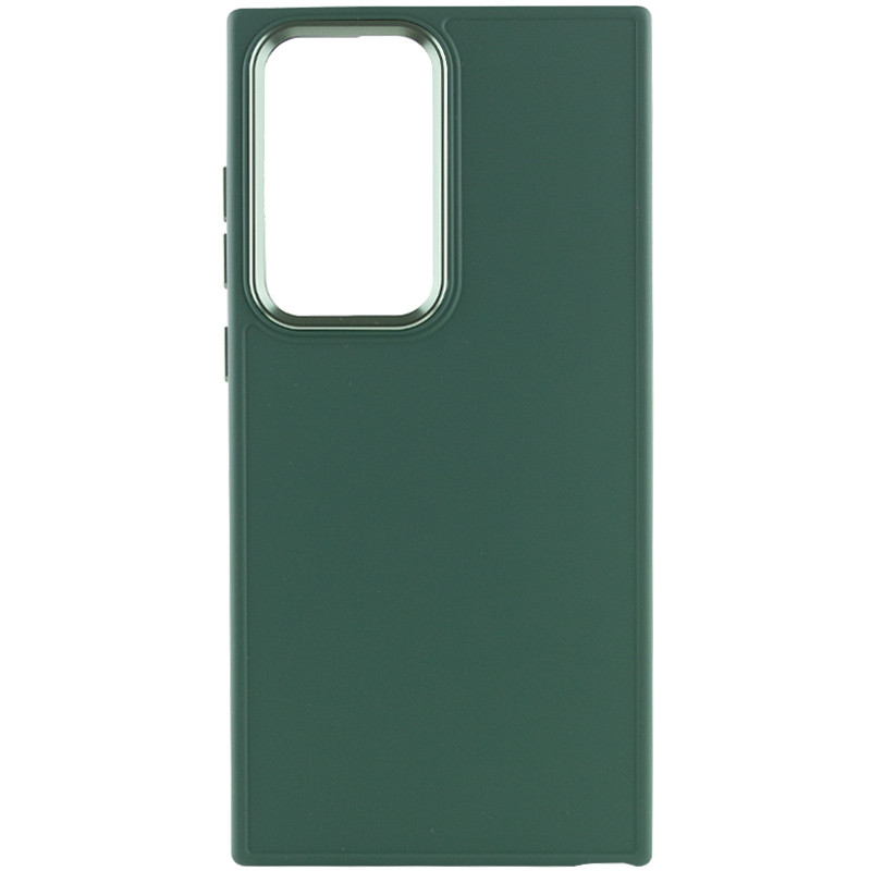 TPU чехол Bonbon Metal Style для Samsung Galaxy S23 Ultra (Зеленый / Army green)