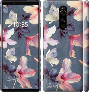 Чехол Нарисованные цветы для Sony Xperia XZ4