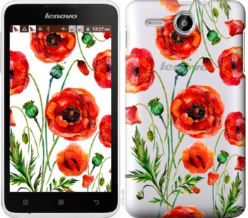 

Чохол на Lenovo A529 Намальовані маки 743905