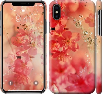 

Чехол Розовые цветы для iPhone X 650273