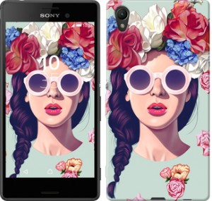 Чохол Дівчина з квітами для Sony Xperia XA
