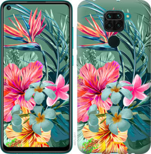 

Чехол Тропические цветы v1 для Xiaomi Redmi Note 9 934074