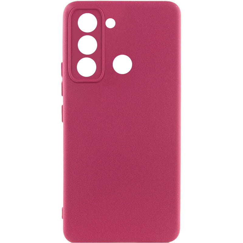 Чехол Silicone Cover Lakshmi Full Camera (A) для TECNO Spark 8C (Бордовый / Marsala)