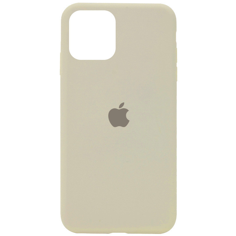 Чехол Silicone Case Full Protective (AA) для Apple iPhone 11 Pro Max (6.5") (Бежевый / Antique White)