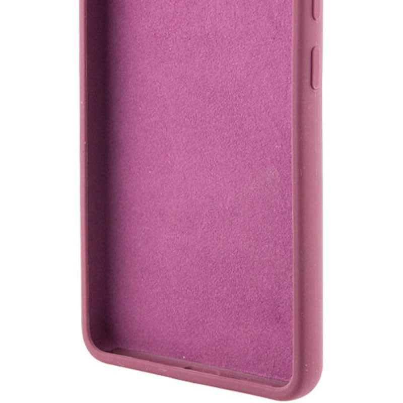 Фото Чохол TPU GETMAN Liquid Silk Full Camera на Motorola Moto E40 (Бордовий / Marsala) на vchehle.ua