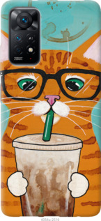 Чехол Зеленоглазый кот в очках для Xiaomi Redmi Note 11