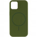 Фото Чохол Silicone Case Full Protective (AA) NO LOGO with Magnetic Safe на Apple iPhone 11 Pro Max (6.5") (Зелений / Dark Olive) на vchehle.ua