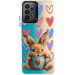 TPU+PC чехол TakiTaki Love magic glow для Samsung Galaxy A52 4G / A52 5G / A52s (Sweet rabbit / Pink / Purple)