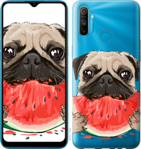 Чехол Мопс и арбуз для Realme C3