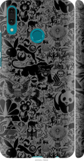 

Чохол Чорно-сірий стікер бомбинг на Huawei Y9 2019 963546