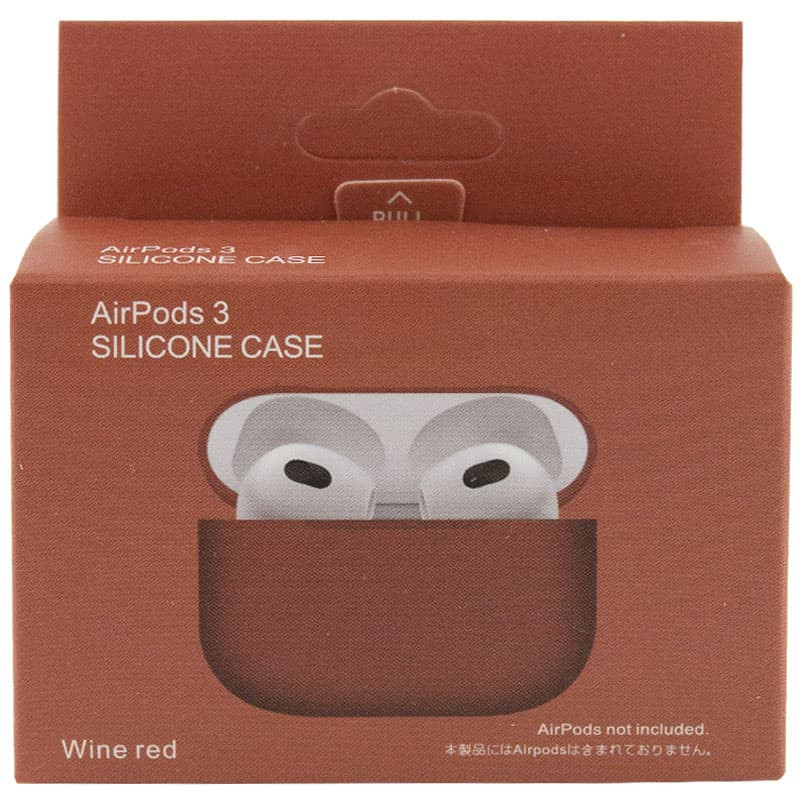 Фото Силиконовый футляр для наушников AirPods 3 (Красный / Wine red) в магазине vchehle.ua