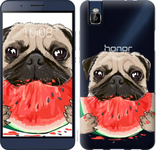 

Чехол Мопс и арбуз для Huawei Honor 7i 843832