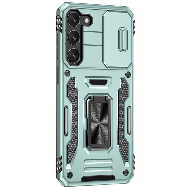 Фото Ударопрочный чехол Camshield Army Ring для Samsung Galaxy S23 (Зеленый / Light Green) в магазине vchehle.ua