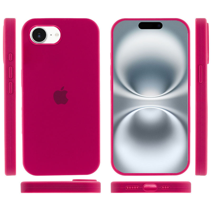 Чехол Silicone Case Full Protective (AA) для Apple iPhone 16e (6.1") (Красный / Rose Red) в магазине vchehle.ua