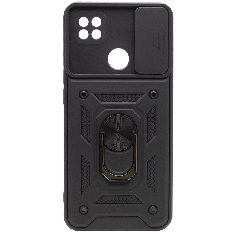 Фото Уценка Ударопрочный чехол Camshield Serge Ring для Xiaomi Redmi 9C (Эстетический дефект / Черный) на vchehle.ua