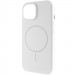 Чохол Silicone Case Full Protective (AA) NO LOGO with Magnetic Safe на Apple iPhone 15 (6.1") (Білий / White)