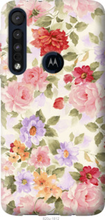 

Чехол Цветочные обои для Motorola One Macro 1581426