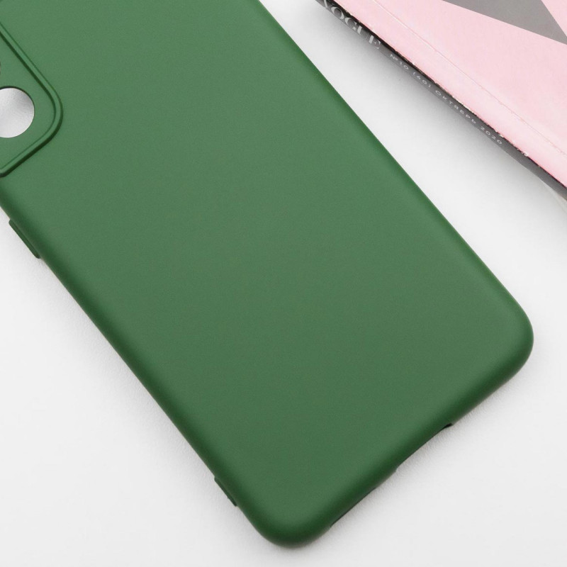 Фото Чехол Silicone Cover Lakshmi Full Camera (AA) для Samsung Galaxy S24 FE (Зеленый / Dark green) на vchehle.ua