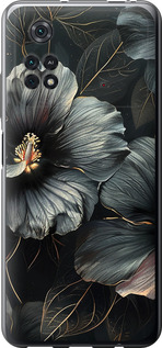 Чехол Черные цветы для Xiaomi Poco M4 Pro