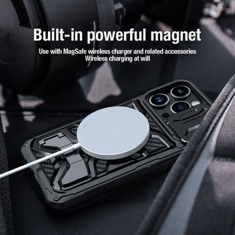 Заказать TPU+PC чехол Nillkin CamShield Adventurer Pro Magnetic для Apple iPhone 14 Pro Max (6.7") (Armor Black) на vchehle.ua